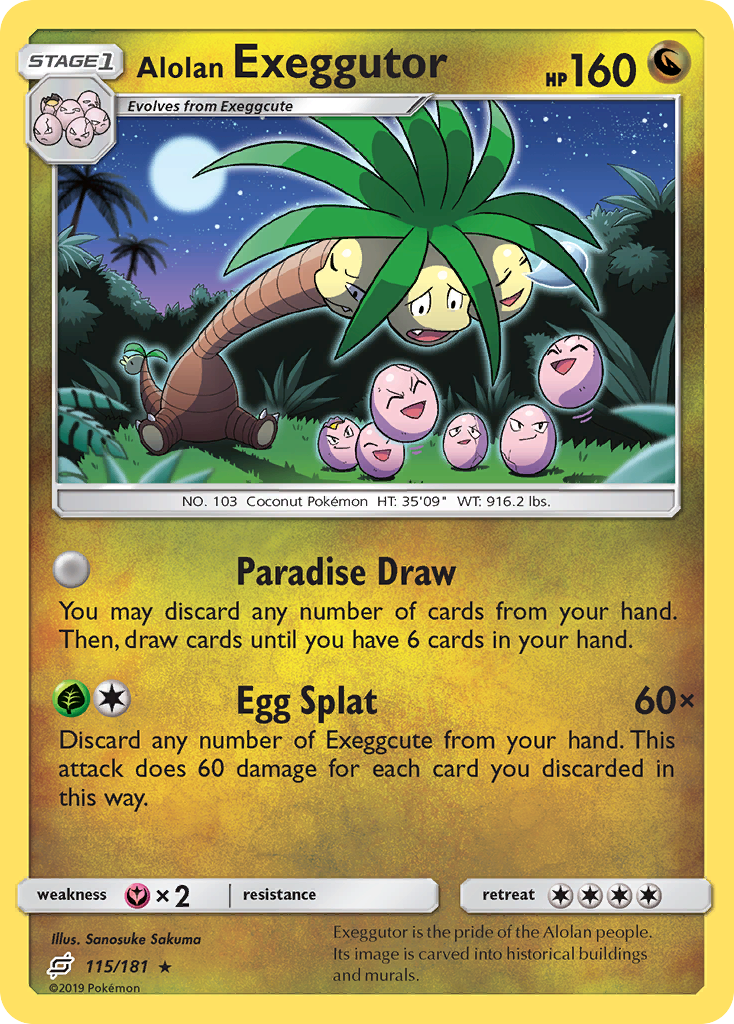 Alolan Exeggutor (115/181) [Sun & Moon: Team Up] | Exor Games Dartmouth