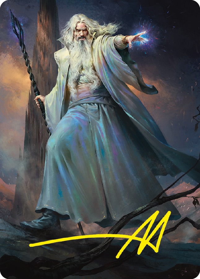 Saruman of Many Colors Art Card (Gold-Stamped Signature) [The Lord of the Rings: Tales of Middle-earth Art Series] | Exor Games Dartmouth