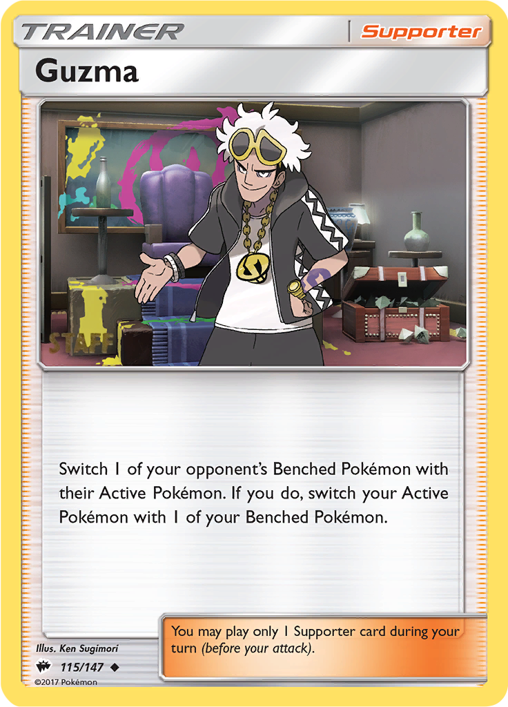 Guzma (115/147) (Regional Championships Staff) [Sun & Moon: Burning Shadows] | Exor Games Dartmouth