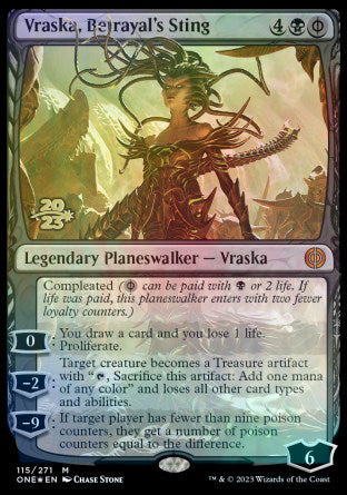 Vraska, Betrayal's Sting [Phyrexia: All Will Be One Prerelease Promos] | Exor Games Dartmouth