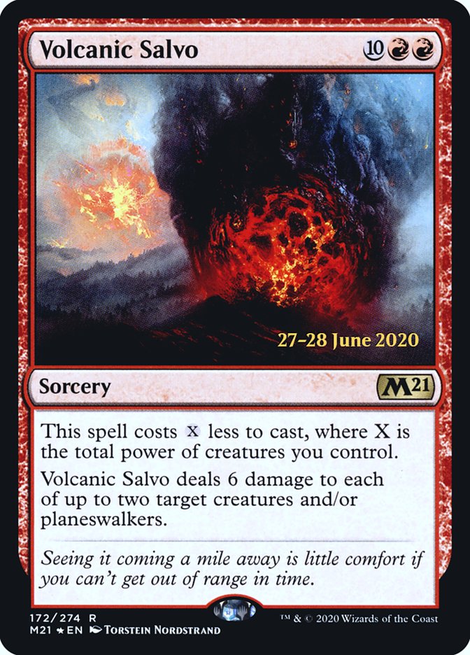 Volcanic Salvo  [Core Set 2021 Prerelease Promos] | Exor Games Dartmouth