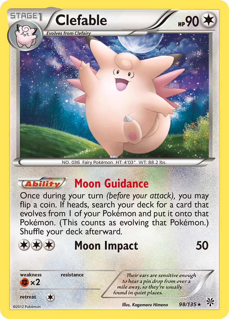 Clefable (98/135) [Black & White: Plasma Storm] | Exor Games Dartmouth