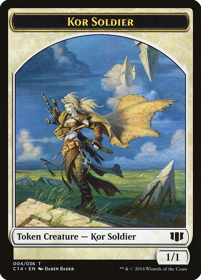Kor Soldier // Pegasus Double-sided Token [Commander 2014 Tokens] | Exor Games Dartmouth