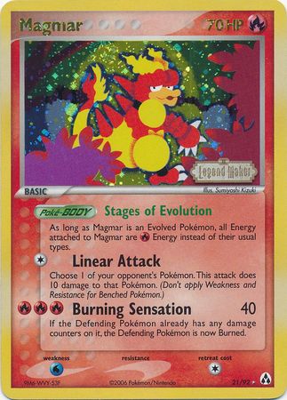 Magmar (21/92) (Stamped) [EX: Legend Maker] | Exor Games Dartmouth