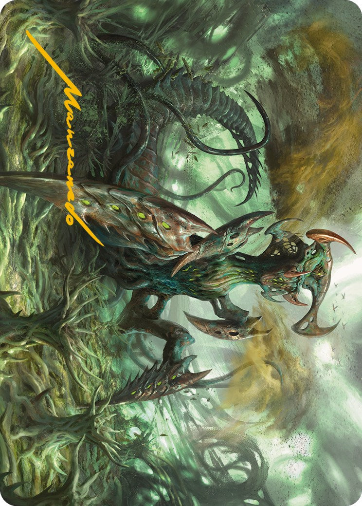 Zopandrel, Hunger Dominus Art Card (Gold-Stamped Signature) [Phyrexia: All Will Be One Art Series] | Exor Games Dartmouth