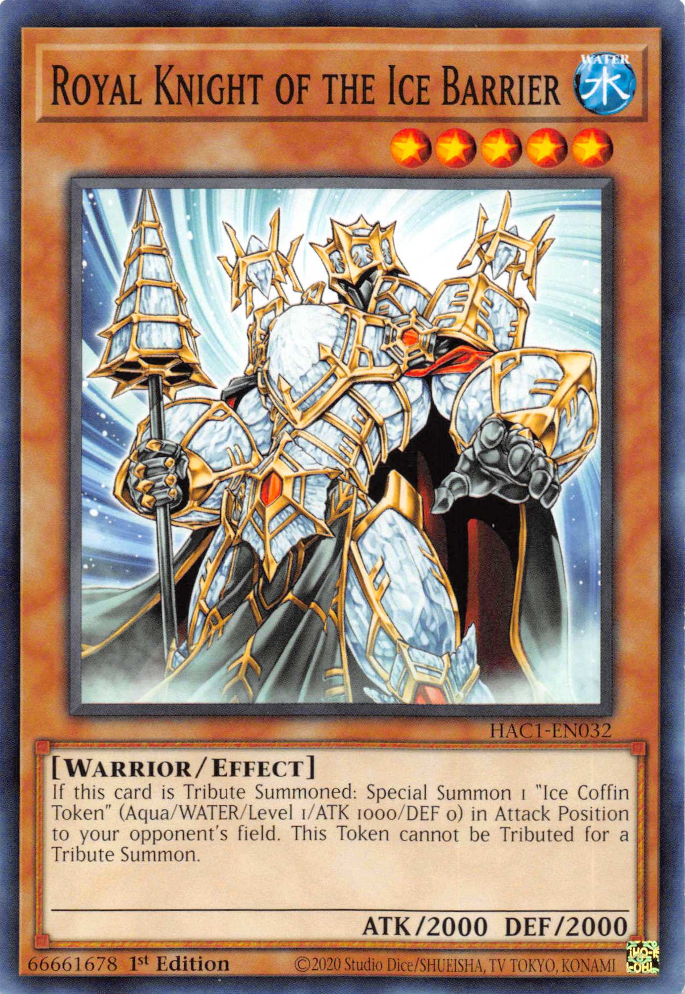 Royal Knight of the Ice Barrier (Duel Terminal) [HAC1-EN032] Parallel Rare | Exor Games Dartmouth