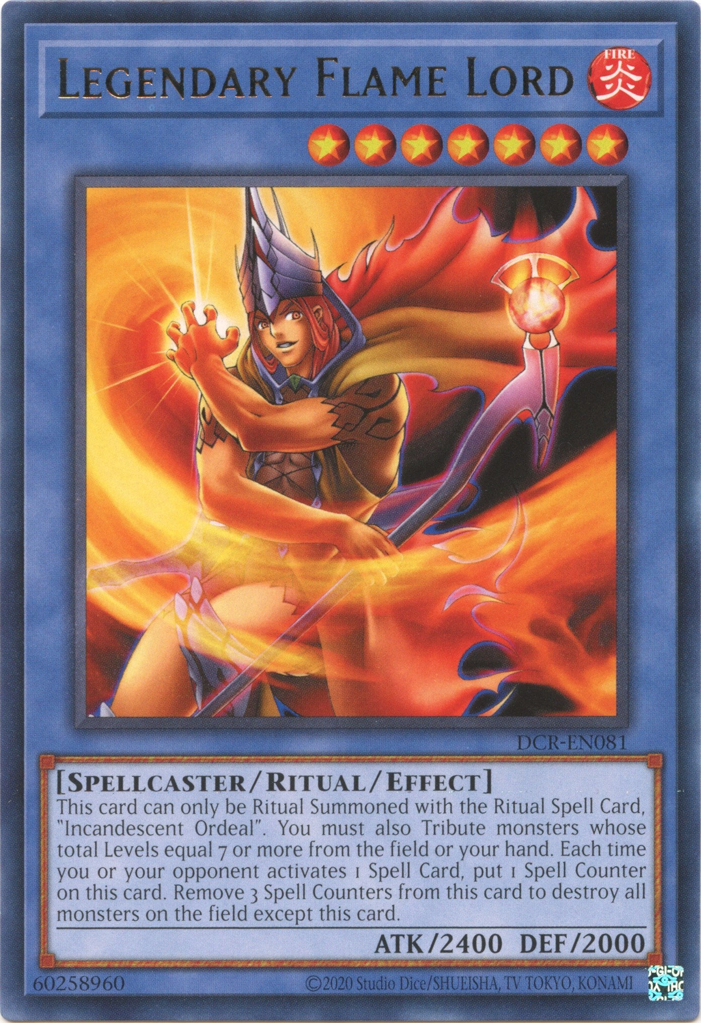 Legendary Flame Lord (25th Anniversary) [DCR-EN081] Rare | Exor Games Dartmouth