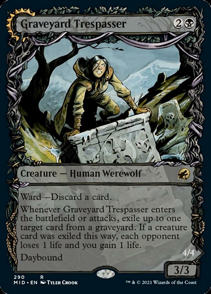 Graveyard Trespasser // Graveyard Glutton (Showcase Equinox) [Innistrad: Midnight Hunt] | Exor Games Dartmouth