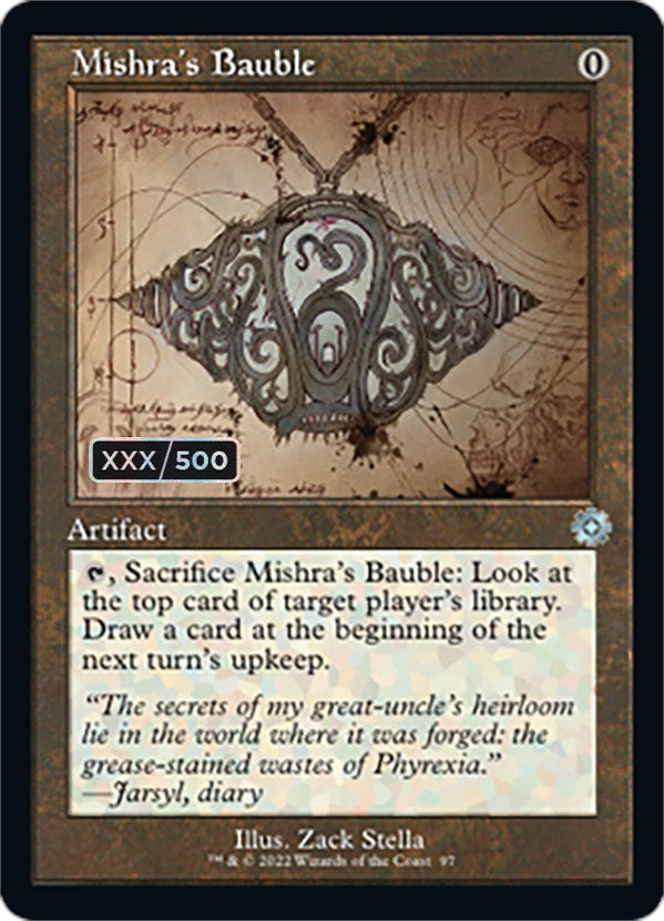 Mishra's Bauble (Retro Schematic) (Serial Numbered) [The Brothers' War Retro Artifacts] | Exor Games Dartmouth