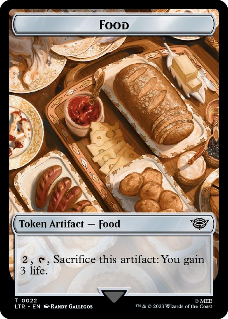 Human Soldier (0014) // Food (0022) Double-Sided Token (Surge Foil) [The Lord of the Rings: Tales of Middle-Earth Tokens] | Exor Games Dartmouth