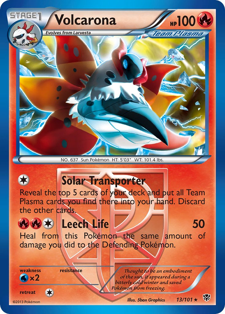 Volcarona (13/101) (Theme Deck Exclusive) [Black & White: Plasma Blast] | Exor Games Dartmouth