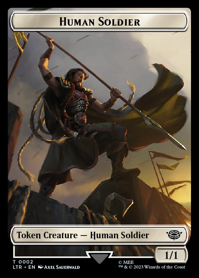 Human Soldier Token (02) [The Lord of the Rings: Tales of Middle-Earth Tokens] | Exor Games Dartmouth