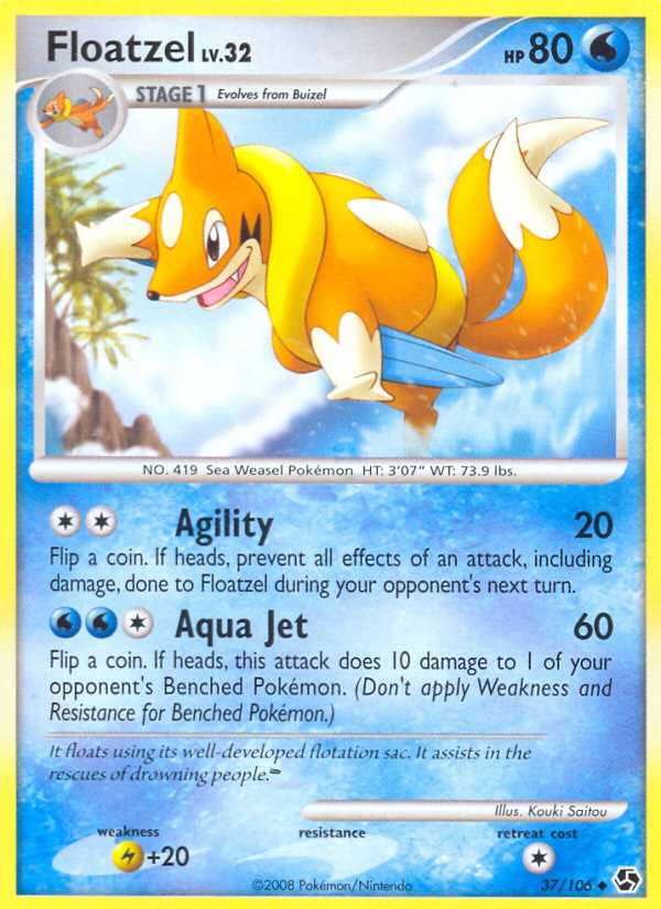 Floatzel (37/106) [Diamond & Pearl: Great Encounters] | Exor Games Dartmouth