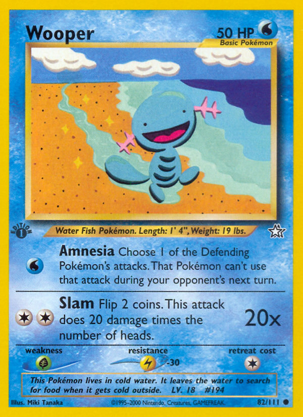 Wooper (82/111) [Neo Genesis 1st Edition] | Exor Games Dartmouth