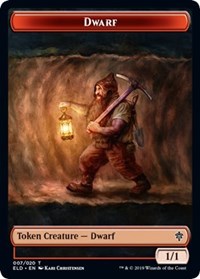 Dwarf // Food (18) Double-sided Token [Throne of Eldraine Tokens] | Exor Games Dartmouth