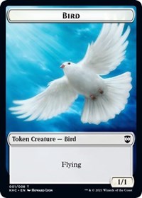 Bird // Spirit Double-sided Token [Kaldheim Commander Tokens] | Exor Games Dartmouth