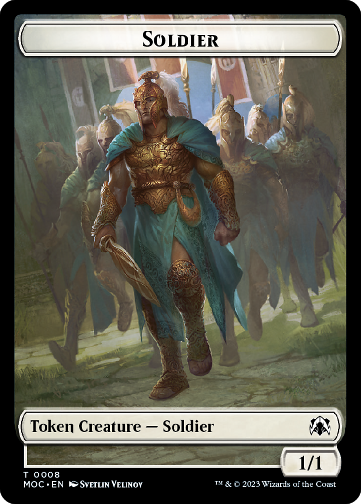 Soldier // Insect Double-Sided Token [March of the Machine Commander Tokens] | Exor Games Dartmouth