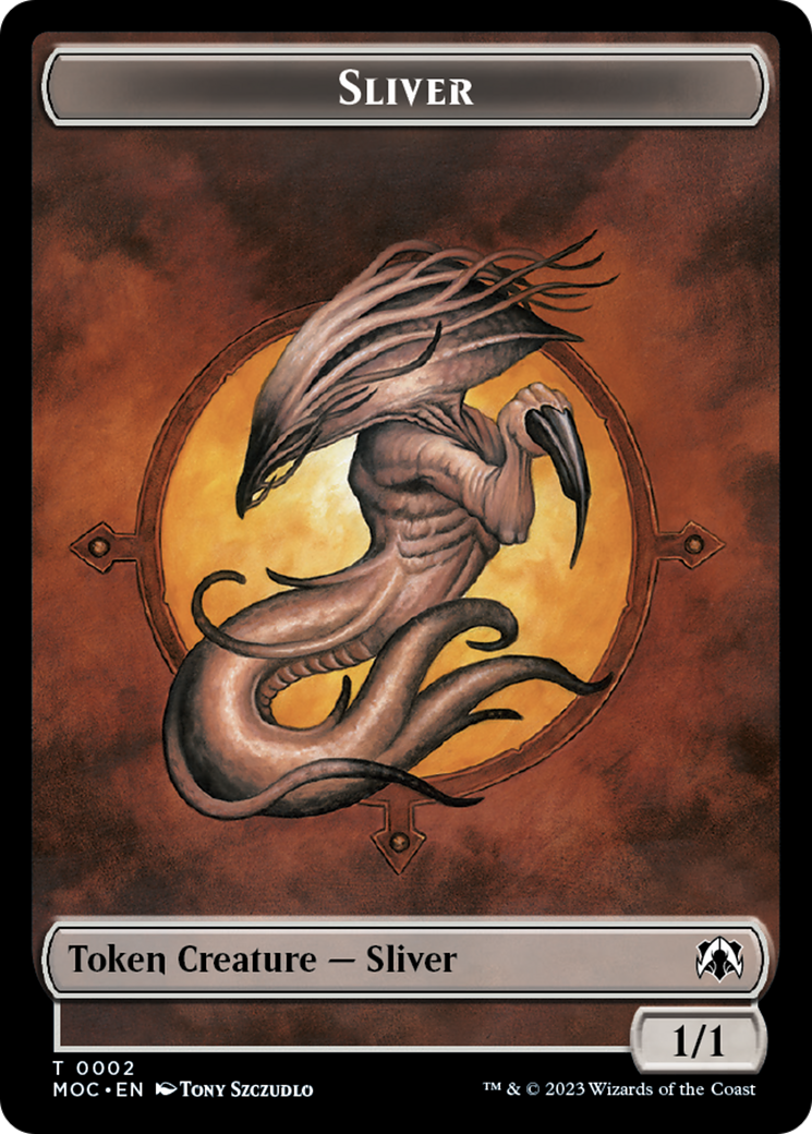 Goblin // Sliver Double-Sided Token [March of the Machine Commander Tokens] | Exor Games Dartmouth