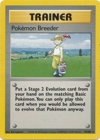 Pokemon Breeder (76/102) [Base Set Unlimited] | Exor Games Dartmouth