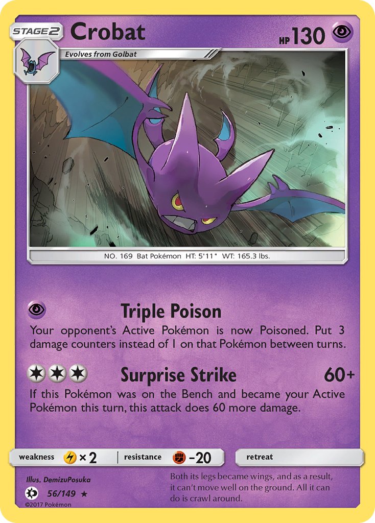 Crobat (56/149) (Cosmos Holo) (Blister Exclusive) [Sun & Moon: Base Set] | Exor Games Dartmouth