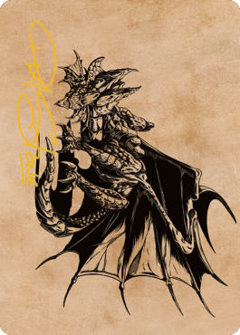 Ancient Copper Dragon Art Card (52) (Gold-Stamped Signature) [Commander Legends: Battle for Baldur's Gate Art Series] | Exor Games Dartmouth