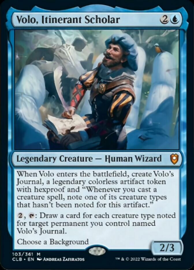 Volo, Itinerant Scholar [Commander Legends: Battle for Baldur's Gate] | Exor Games Dartmouth