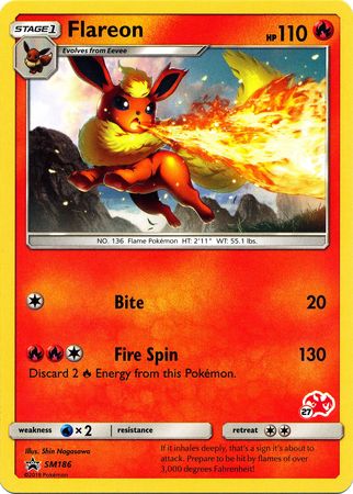 Flareon (SM186) (Charizard Stamp #27) [Battle Academy 2020] | Exor Games Dartmouth