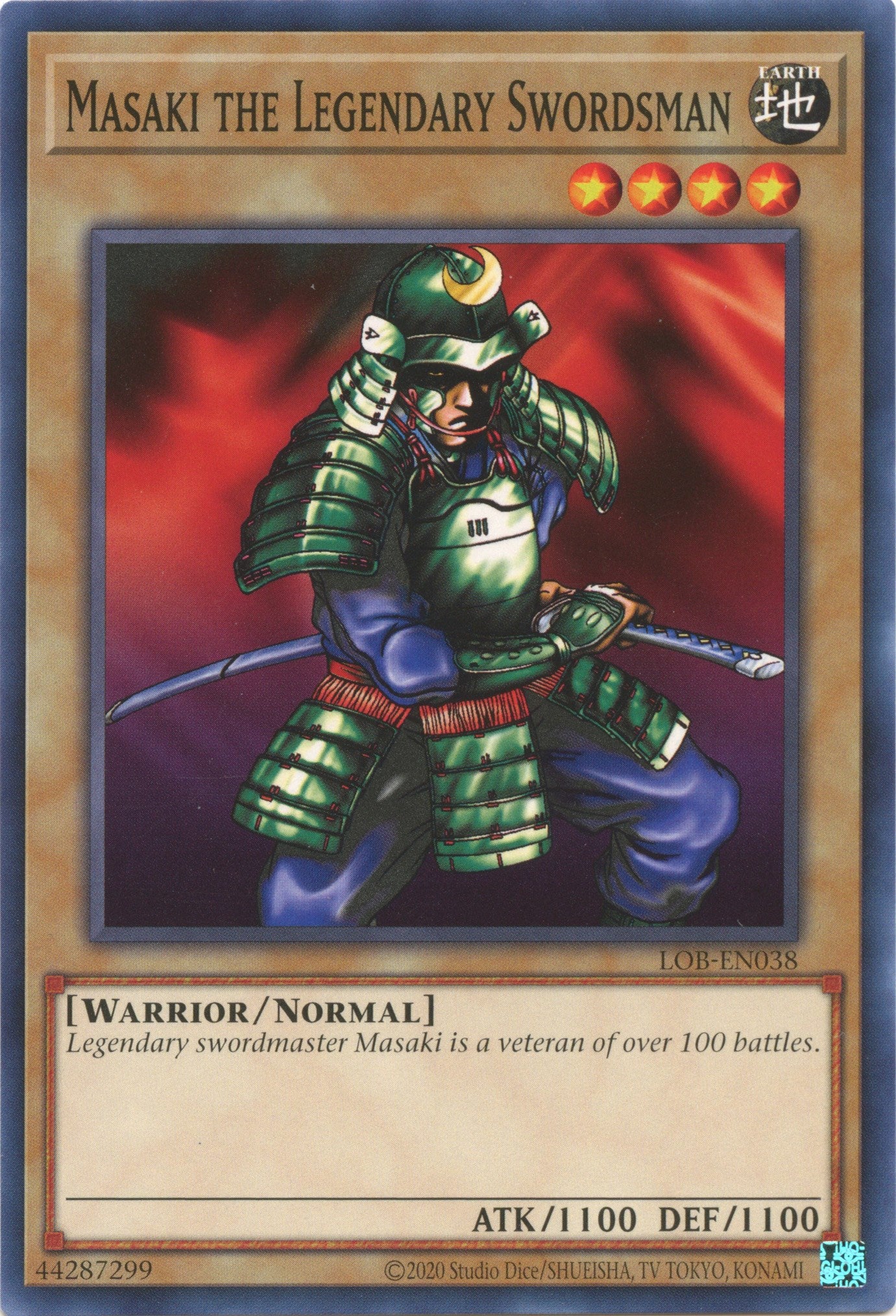 Masaki the Legendary Swordsman (25th Anniversary) [LOB-EN038] Common | Exor Games Dartmouth