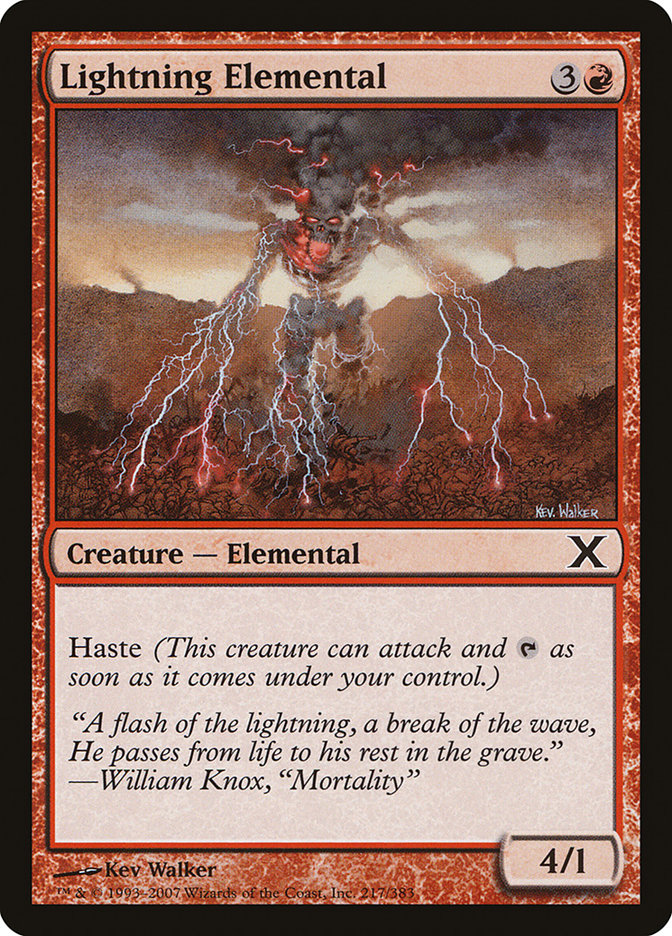 Lightning Elemental [Tenth Edition] | Exor Games Dartmouth