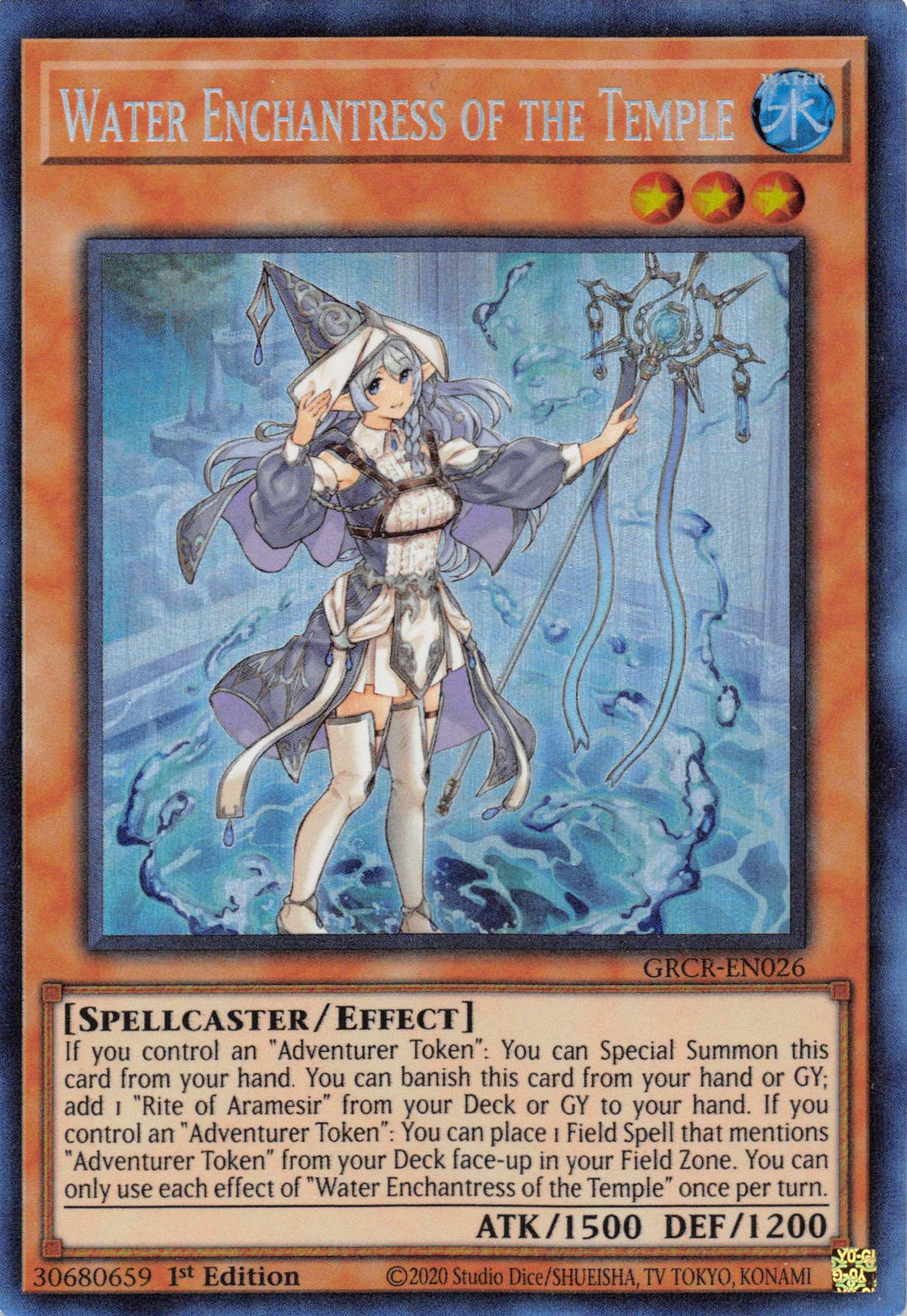 Water Enchantress of the Temple [GRCR-EN026] Collector's Rare | Exor Games Dartmouth