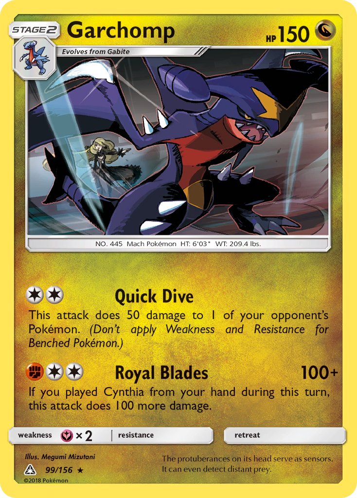 Garchomp (99/156) (Cracked Ice Holo) (Theme Deck Exclusive) [Sun & Moon: Ultra Prism] | Exor Games Dartmouth