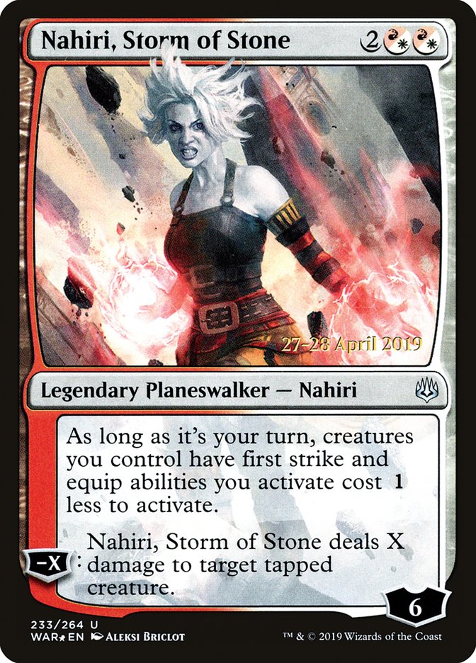 Nahiri, Storm of Stone  [War of the Spark Prerelease Promos] | Exor Games Dartmouth