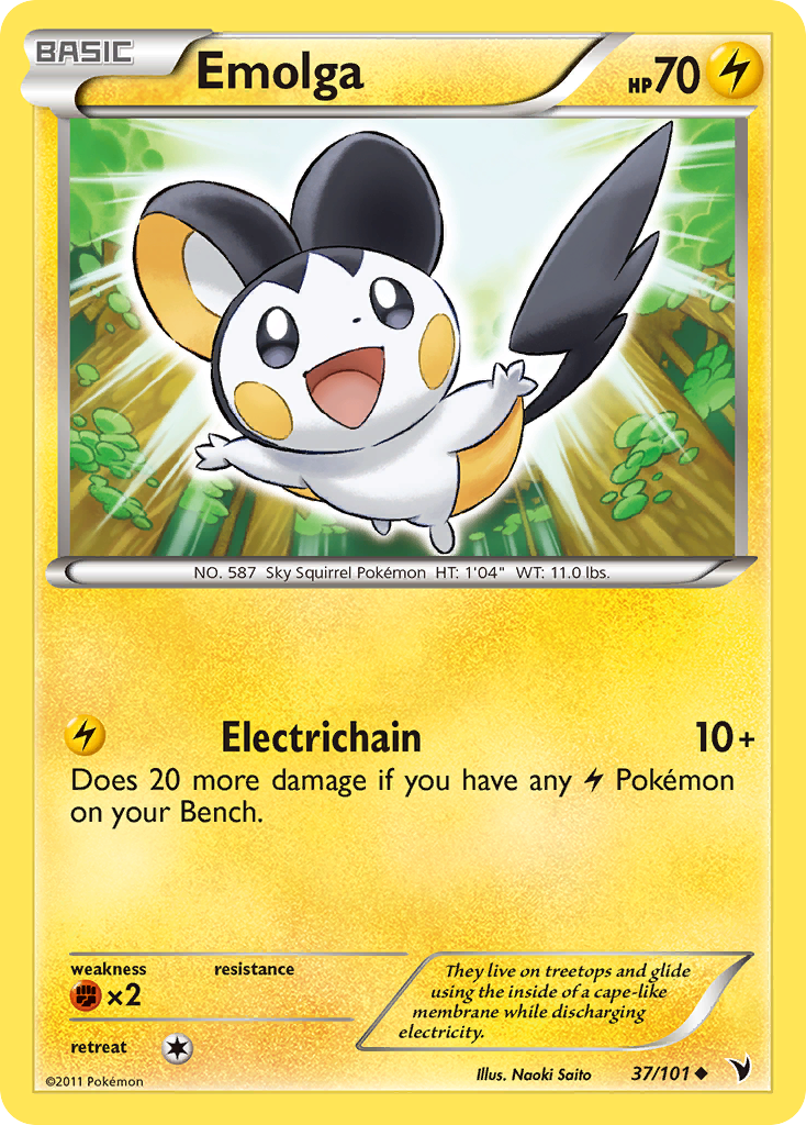 Emolga (37/101) [Black & White: Noble Victories] | Exor Games Dartmouth