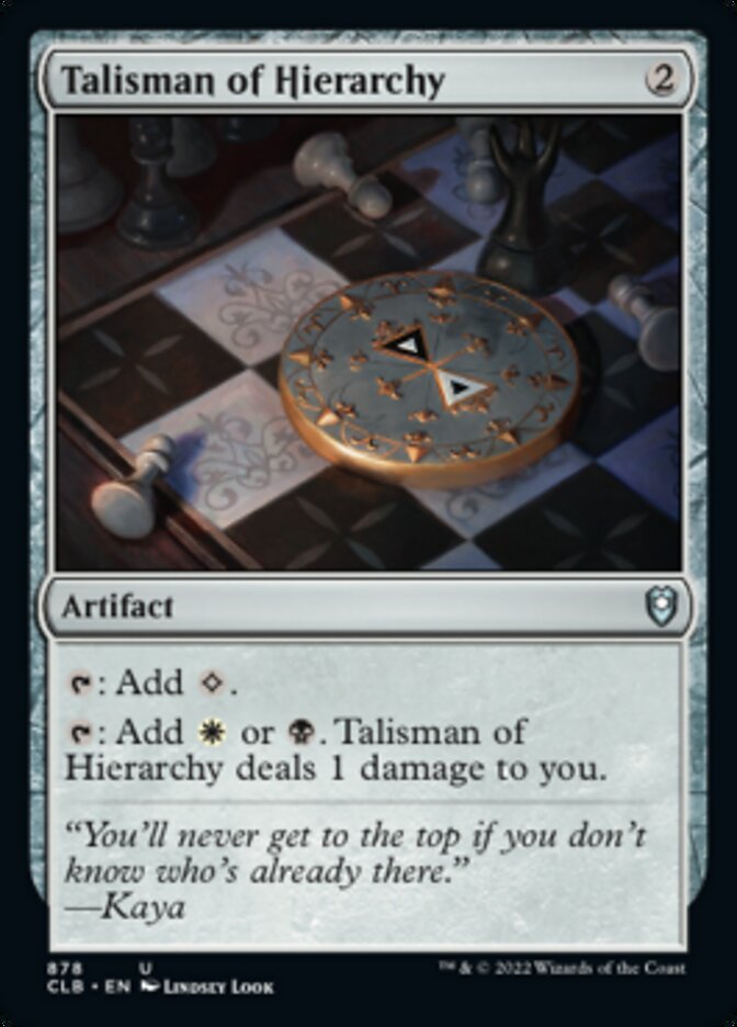 Talisman of Hierarchy [Commander Legends: Battle for Baldur's Gate] | Exor Games Dartmouth