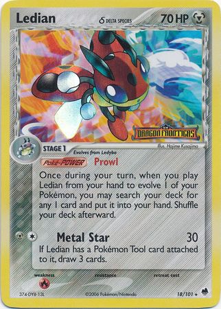 Ledian (18/101) (Delta Species) (Stamped) [EX: Dragon Frontiers] | Exor Games Dartmouth