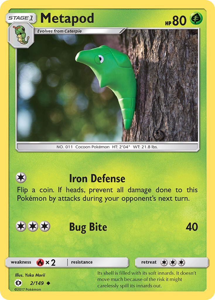 Metapod (2/149) [Sun & Moon: Base Set] | Exor Games Dartmouth