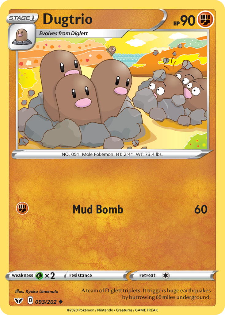 Dugtrio (093/202) [Sword & Shield: Base Set] | Exor Games Dartmouth