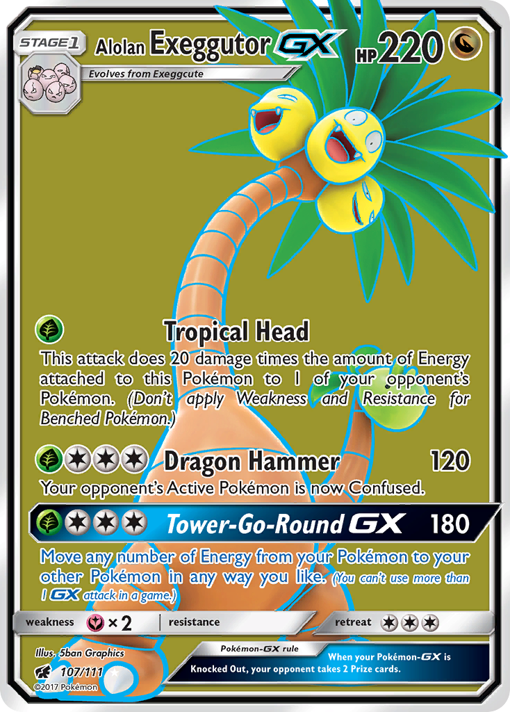 Alolan Exeggutor GX (107/111) [Sun & Moon: Crimson Invasion] | Exor Games Dartmouth