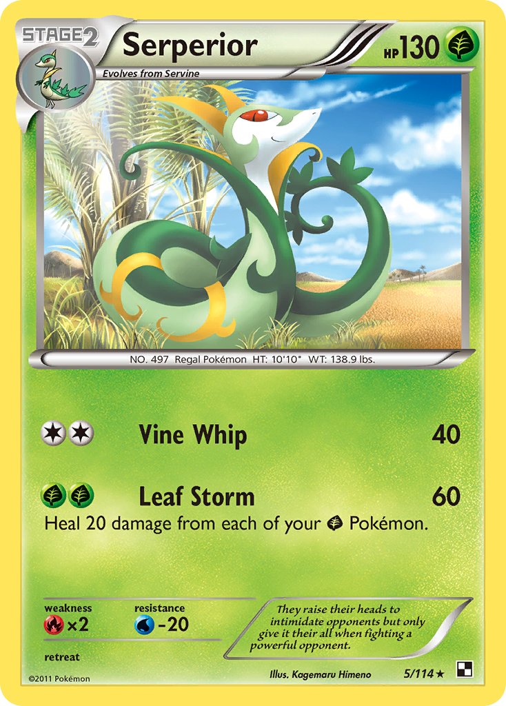 Serperior (5/114) (Cracked Ice Holo) (Theme Deck Exclusive) [Black & White: Base Set] | Exor Games Dartmouth