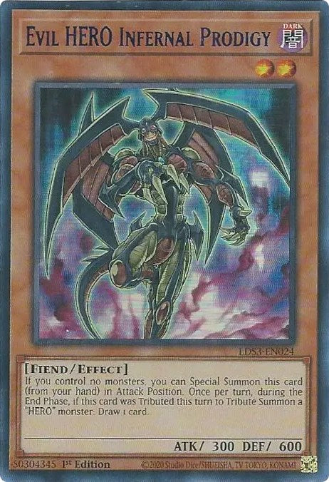 Evil HERO Infernal Prodigy (Blue) [LDS3-EN024] Ultra Rare | Exor Games Dartmouth
