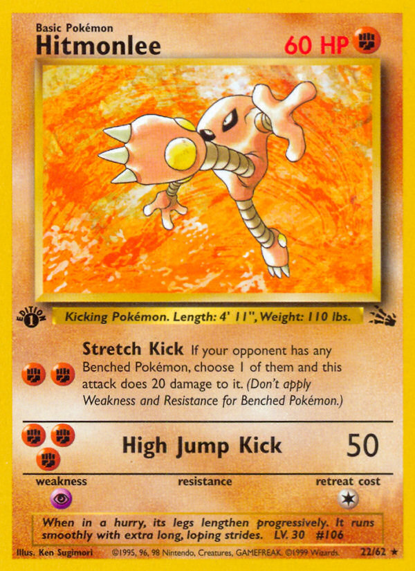 Hitmonlee (22/62) [Fossil 1st Edition] | Exor Games Dartmouth