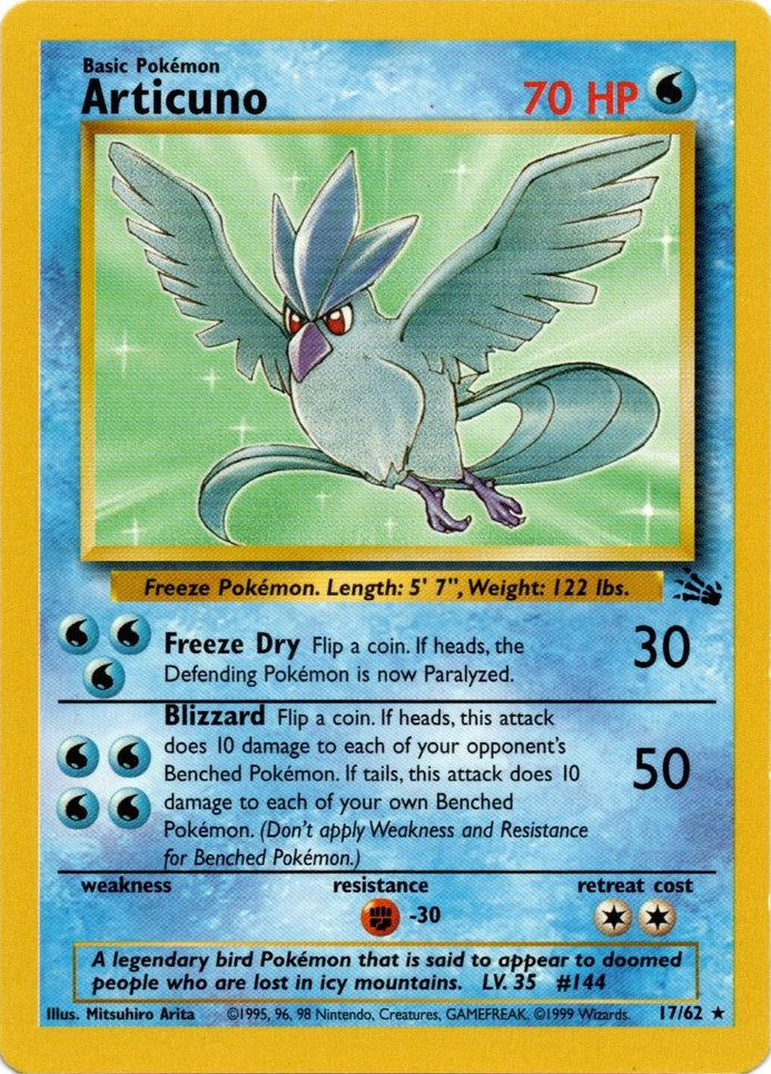 Articuno (17/62) [Fossil Unlimited] | Exor Games Dartmouth