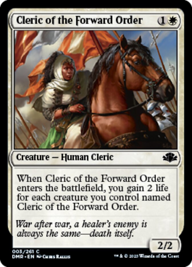 Cleric of the Forward Order [Dominaria Remastered] | Exor Games Dartmouth