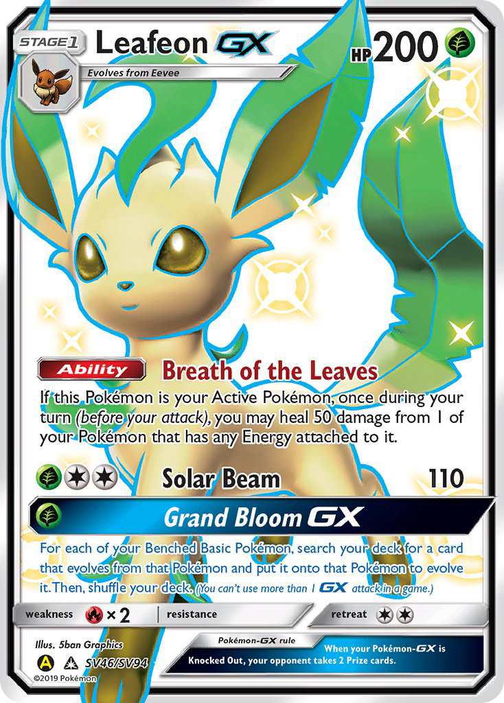 Leafeon GX (SV46/SV94) [Sun & Moon: Hidden Fates - Shiny Vault] | Exor Games Dartmouth