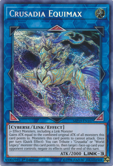 Crusadia Equimax [MP19-EN107] Prismatic Secret Rare | Exor Games Dartmouth