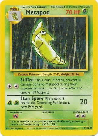 Metapod (54/102) [Base Set Unlimited] | Exor Games Dartmouth