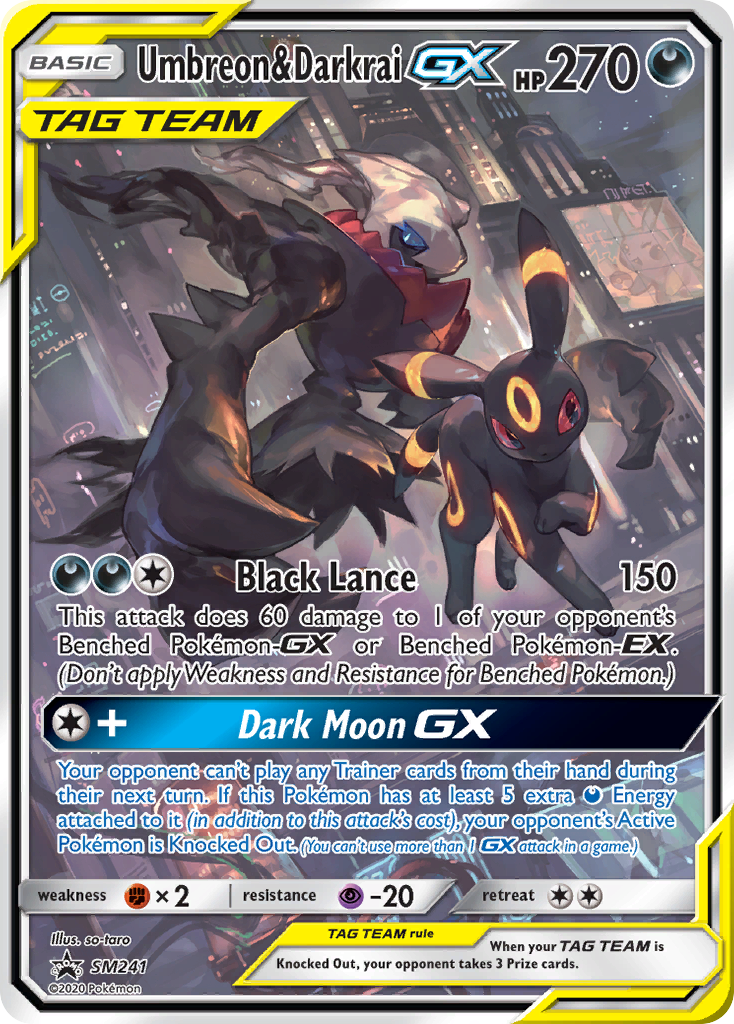 Umbreon & Darkrai GX (SM241) (Jumbo Card) [Sun & Moon: Black Star Promos] | Exor Games Dartmouth