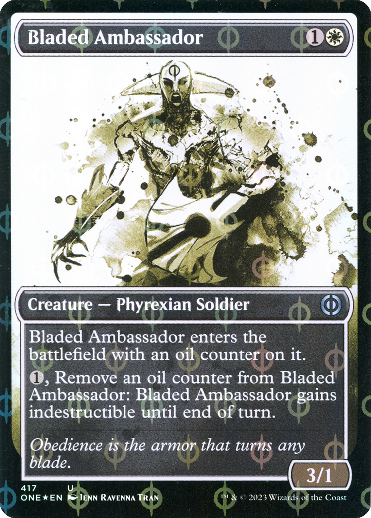 Bladed Ambassador (Showcase Ichor Step-and-Compleat Foil) [Phyrexia: All Will Be One] | Exor Games Dartmouth