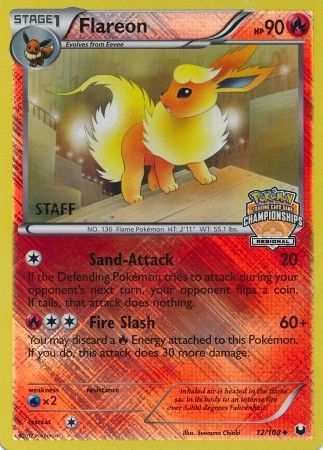 Flareon (12/108) (Regional Championship 2013 Promo Staff) [Black & White: Dark Explorers] | Exor Games Dartmouth