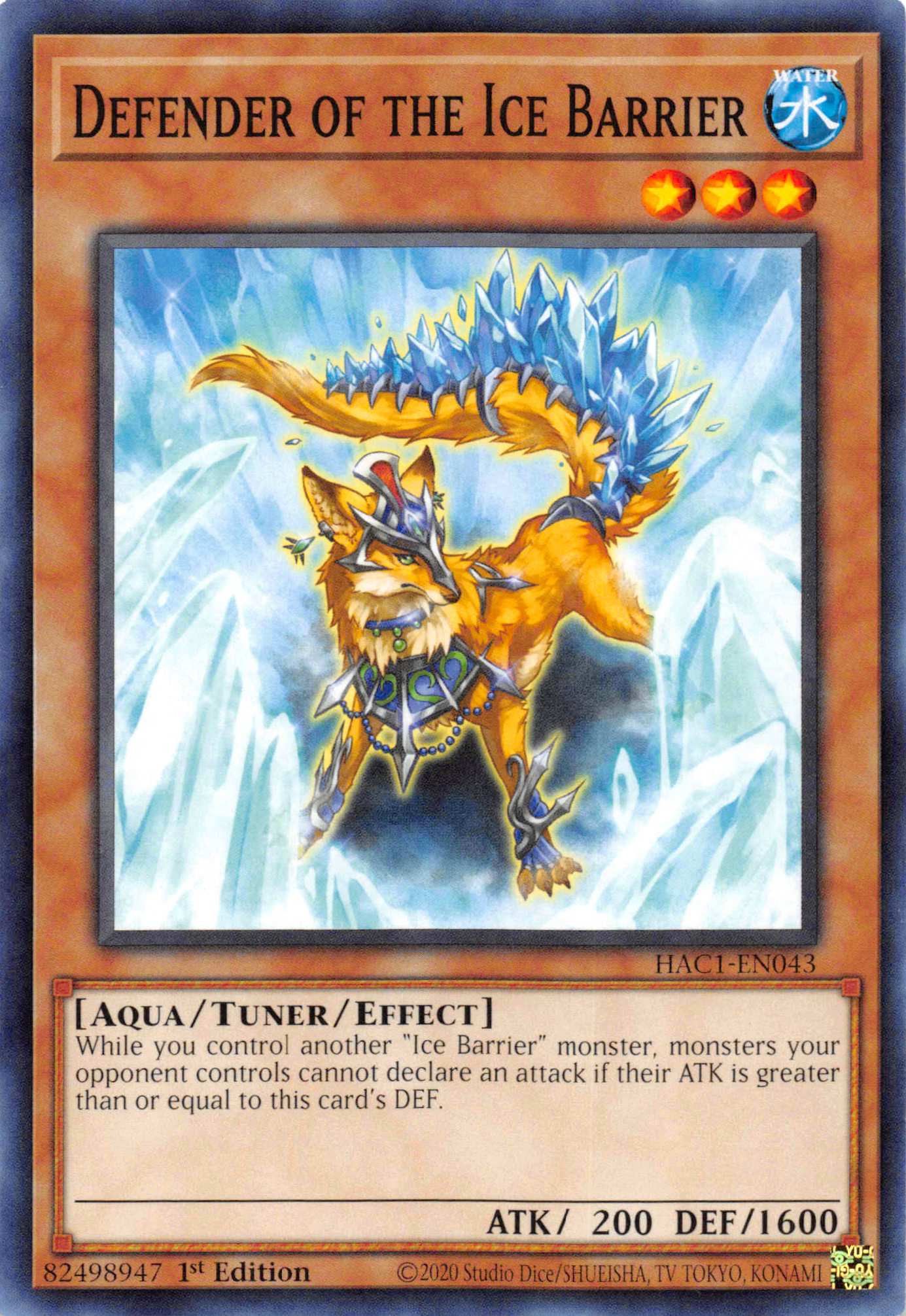 Defender of the Ice Barrier [HAC1-EN043] Common | Exor Games Dartmouth